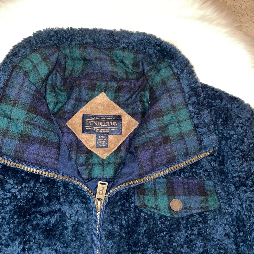 Pendleton Teddy Bear/ Plaid Sweater - image 2